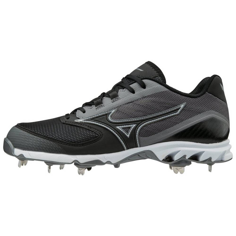 Mizuno 9-Spike Dominant 2 Rövidszárú Metal Férfi Stoplis Cipő Szürke/Fekete EKB506182